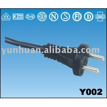 Flexible Power Cable VDE PVC cord with schuko connector 16A 2pin